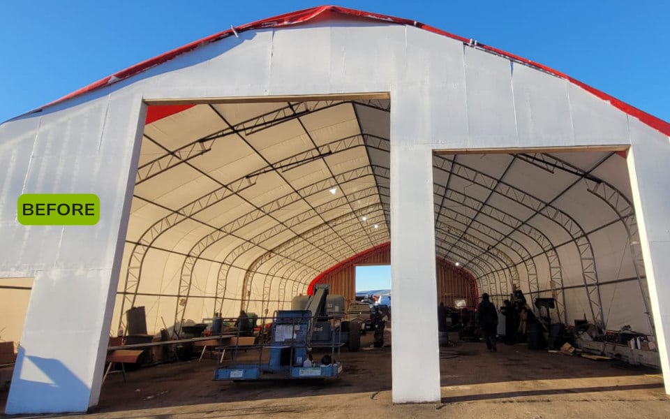 Express Door Repairs before and after Commercial Garage Door 1 before v1 Gallery 1