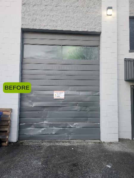 Express Door Repairs before and after Commercial Garage Door 5 before v1 Gallery 13